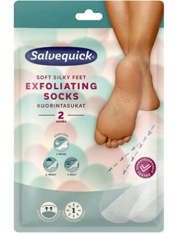 Отшелушивающиеся носочки для ног Salvequick Foot Care 2шт