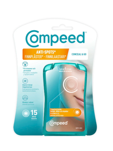Пластыри от прыщей Compeed Anti-Spots Conceal & Go 15 шт