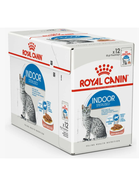 ВЛАЖНЫЙ КОРМ ДЛЯ КОШЕК ROYAL CANIN INDOOR GRAVY 85гX12in КОРОБКА