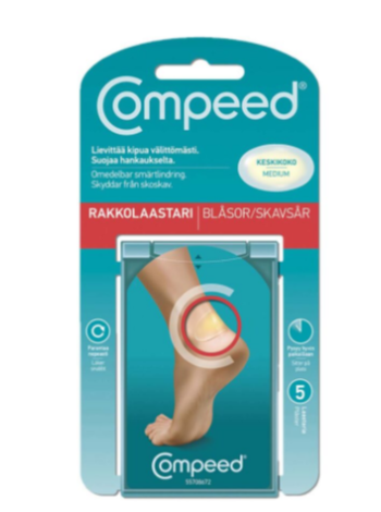 Блистерные патчи от волдырей на ногах COMPEED 5шт размер средний