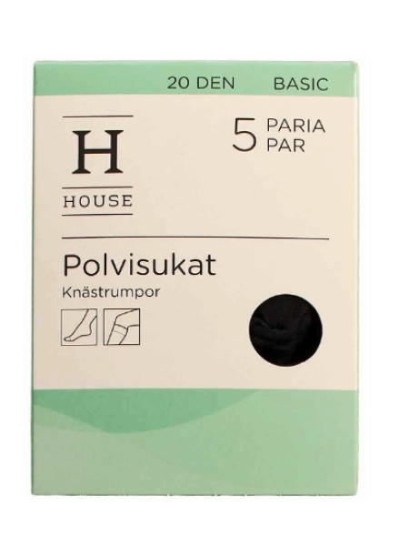 Женские гольфы House 20 ден, 5 шт цвет черный размер 36-42