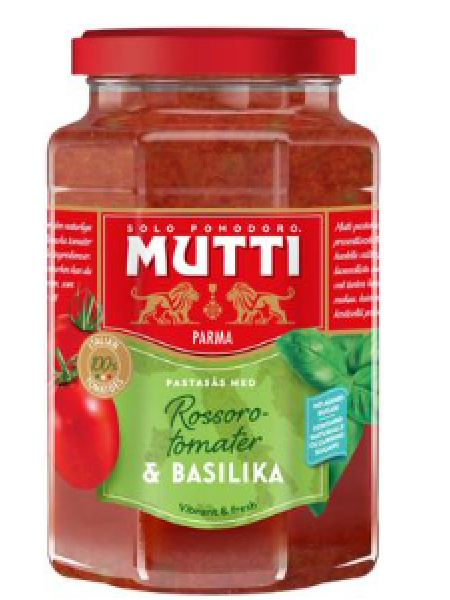 Соус для пасты с томатами Россоро и базиликом Mutti 400г