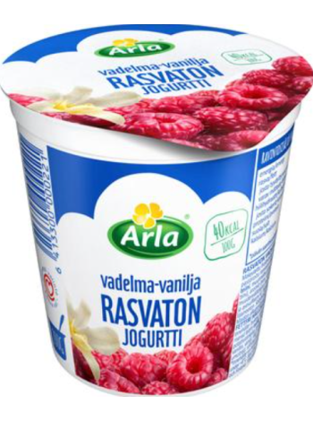 Йогурт обезжиренный Arla Rasvaton Vadelma-vanilja 200г малина ваниль