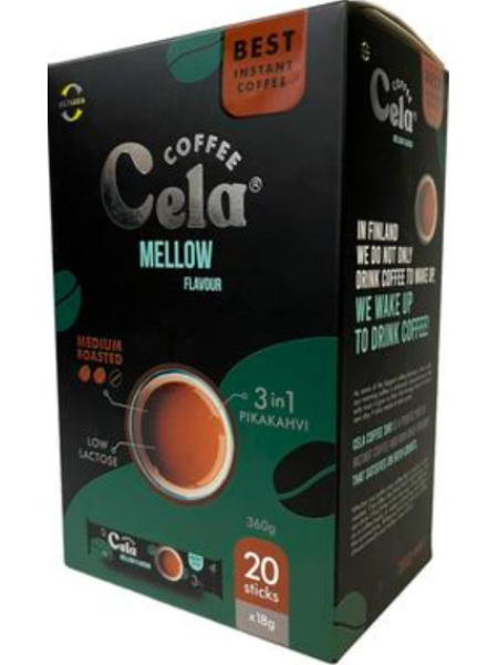 Кофе растворимый Cela Coffee 3в1 средней обжарки 20х18г
