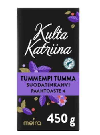 Молотый кофе Kulta Katriina Tummempi tumma 450г