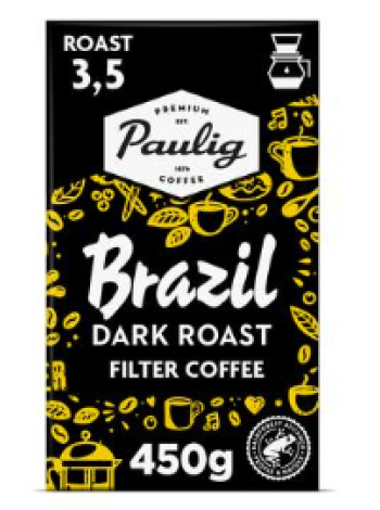 Кофе молотый темный Paulig Brazil Dark Roast 450г