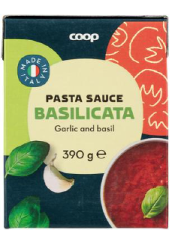 Томатный соус с чесноком и базиликом Coop pastakastike valkosipuli ja basilika 390г