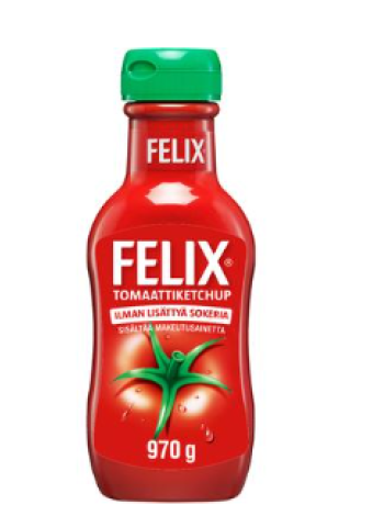 Томатный кетчуп Felix Ketchup ilman lisättyä sokeria 970 г без сахара