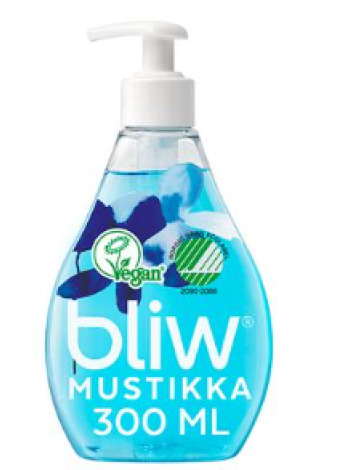 Жидкое мыло Bliw Mustikka Pumppupullo Nestesaippua 300 мл черника