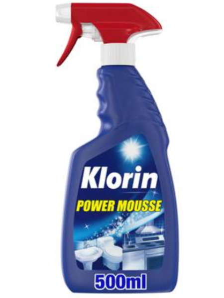 Пена-спрей для очистки и дезинфекции Klorin Power Mousse 500мл