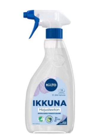 Спрей для мытья окон Kiilto hajusteeton ikkunasuihke 600мл без запаха