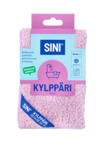 Салфетка для уборки ванной комнаты из микрофибры Sini Kylppäri 30x30см