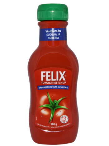 Томатный кетчуп Felix vähemmän suolaa ja sokeria 980 г с меньшим количеством соли и сахара