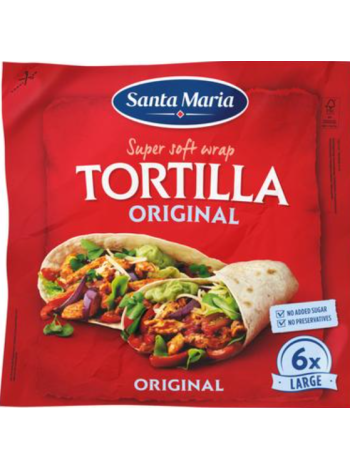Большие пшеничные лепешки Santa Maria Tex Mex Tortilla Original Large 6-pack 371г