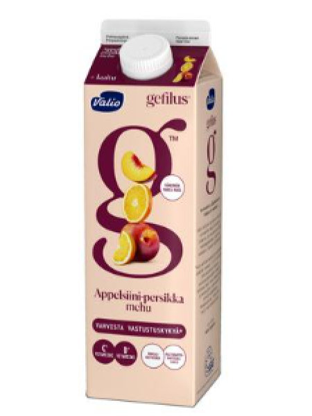 Сок Valio Gefilus appelsiini-persikka+kuitu 1л апельсин персик клетчатка