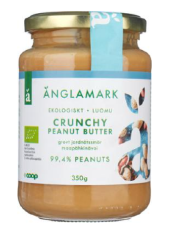 Органическое арахисовое масло Änglamark maapähkinävoi crunchy luomu 350г