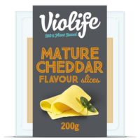 Веганский сыр чеддер в нарезке Violife 100% Vegan Mature Cheddar Flavour Slices 200г