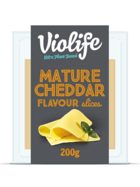 Веганский сыр чеддер в нарезке Violife 100% Vegan Mature Cheddar Flavour Slices 200г