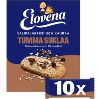 Батончики Elovena Välipalakeksi Tumma Suklaa 10 х 30г темный шоколад 