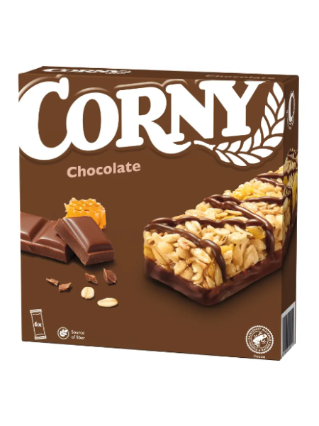 Цельнозерновые батончики с молочным шоколадом Corny Chocolate 6х25г
