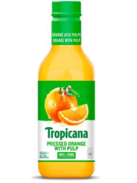 Сок апельсиновый восстановленный с мякотью Tropicana pressed orange 900мл