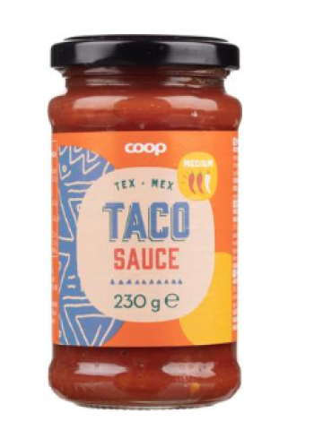 Соус тако Coop tacokastike medium 230г
