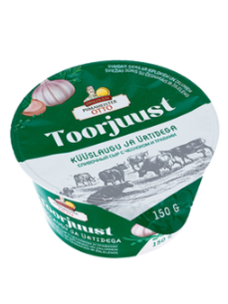 Сливочный сыр Piimameister Otto с чесноком и зеленью 150г