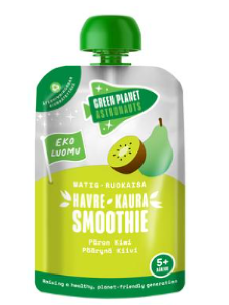 Фруктовое пюре Green Planet Astronauts ORGANIC овсяный киви-груша 100г 5 месяцев