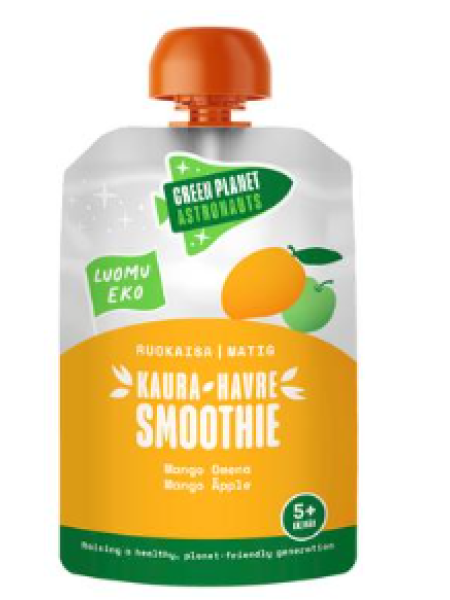 Смузи Green Planet Astronauts ORGANIC овсяный яблоко-манго 100г 5 месяцев