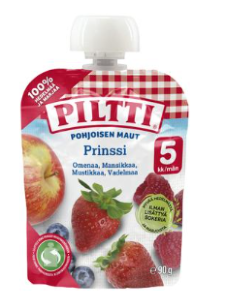 Фруктовое пюре Piltti Prince 90г с 5 месяцев