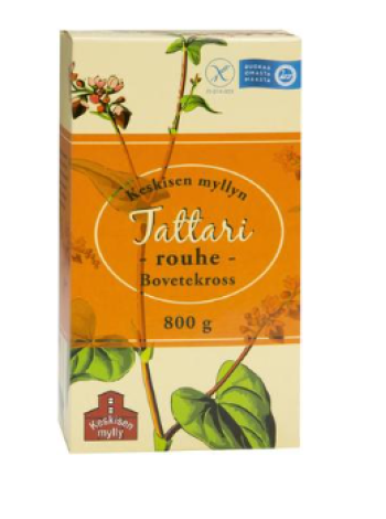 Крупа гречневая цельнозерновая Myllyn Kotimainen Täysjyvä Tattarirouhe 800г