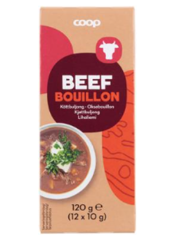 Кубики мясного бульона Coop 120 г 12 шт