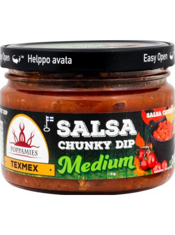 Соус сальса Poppamies Texmex Salsa Chunky Dip Medium 260г средний