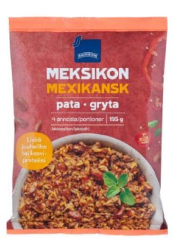 Мексиканская смесь с рисом и овощами Rainbow Meksikon 190г 4 порции
