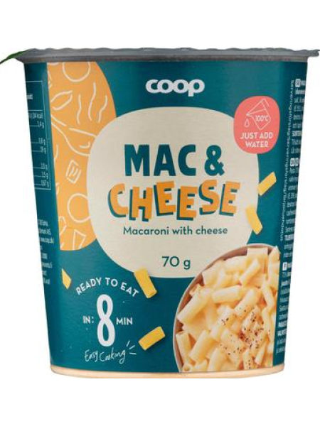 Готовая паста Coop Mac and Cheese 70 г