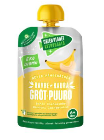 Овсяная каша Green Planet Astronauts ORGANIC 100г орех банан с 6 месяцев