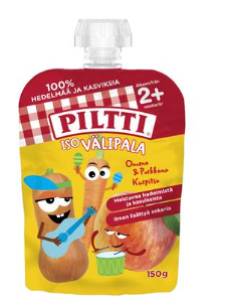 Овощное пюре PILTTI 150г яблоко-морковь-тыква с 2 лет