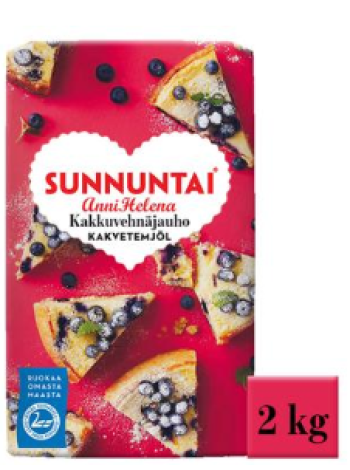 Мука пшеничная Sunnuntai Anni Helena 2 кг для выпечки тортов
