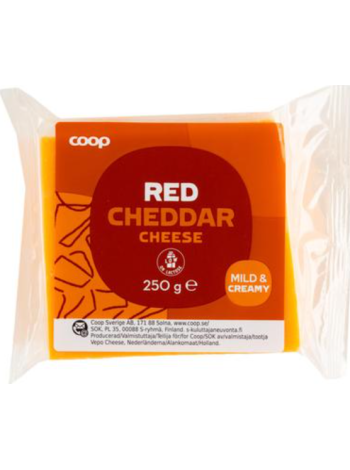 Сыр чеддер Coop Red Cheddar 250г