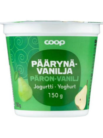 Йогурт Coop päärynä-vanilja 150г груша ваниль