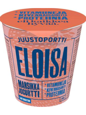 Йогурт безлактозный Juustoportti Eloisa mansikka 150г клубника