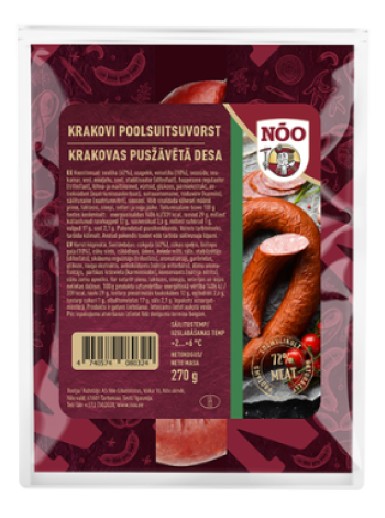 Краковская полукопченая колбаса NÕO Krakovi poolsuitsuvorst 270 г