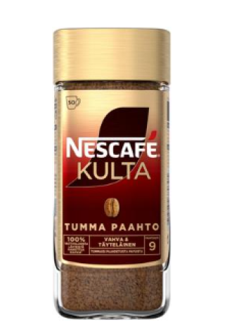 Растворимый кофе темной обжарки Nescafé Kulta Tumma Paahto 100г стекло