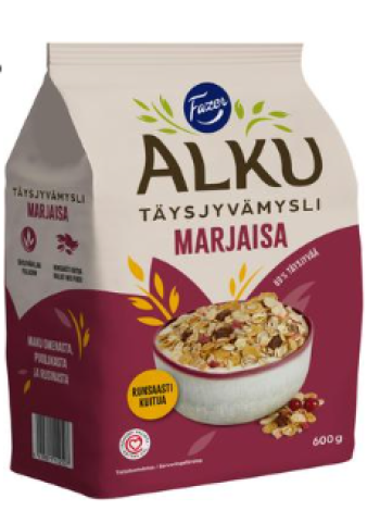 Мюсли Fazer Alku Marjaisa täysjyvämysli 600г