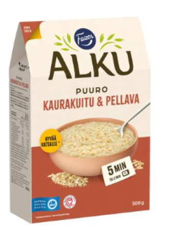 Каша Fazer Alku Kaurakuitu & pellava puuro 500г овес лён