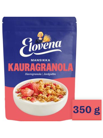 Мюсли гранола Elovena mansikka kauragranola 350г клубника