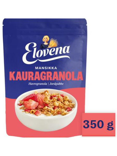 Мюсли гранола Elovena mansikka kauragranola 350г клубника
