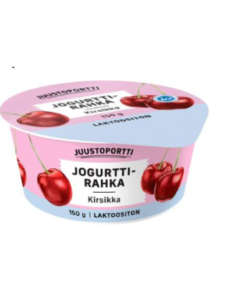 Нежный творожок Juustoportti Jogurttirahka 150г вишня без лактозы