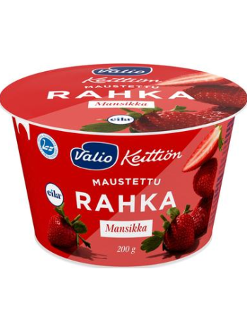 Творожок Valio rahka maustettu mansikka 200г с клубникой без лактозы