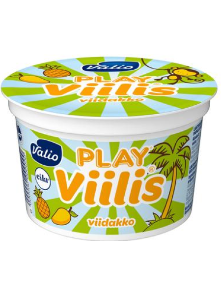 Простокваша без лактозы Valio Play Viilis viidakko 200г ананас манго папайя